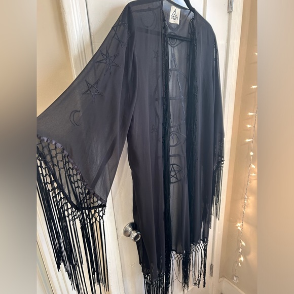UNIF Wiccan Sheer Black Kimono Jacket - Picture 12 of 12
